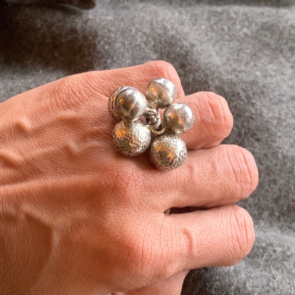 Sterling Silver Bubble Statement Ring - image 3